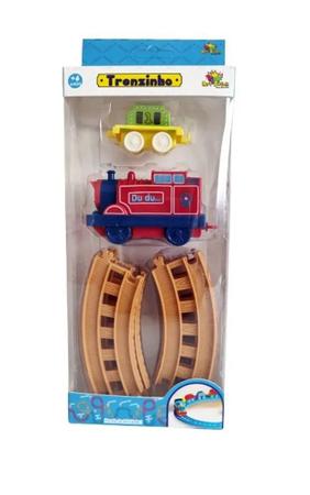 Trem Brinquedo Locomotiva Trenzinho Infantil Com 19 Peças - Escorrega o  Preço