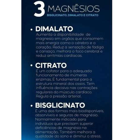 Imagem de Tri magnesio 180 Cápsulas - Dilamato + Citrato + Bisglicionato