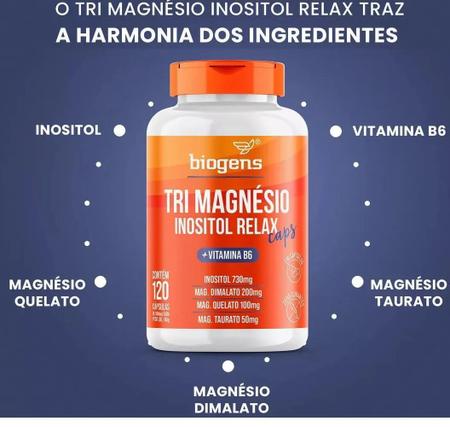 Imagem de Tri Magnésio Inositol Relax 120 Cápsulas Biogens