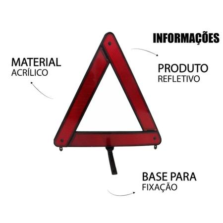 Imagem de Triângulo De Carros Segurança Universal Sinalização Refletor