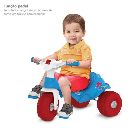 Motoca Triciclo Pedal e Passeio Adventure Azul (841) Brinquedos