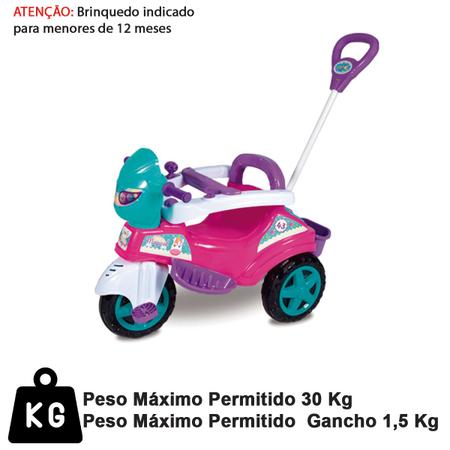 Triciclo Infantil Baby City Menina com Empurrador - Maral