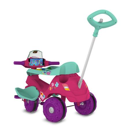 Triciclo Motoca Infantil A Pedal Resistente Rosa Bandeirante - Velotrol e  Triciclo a Pedal - Magazine Luiza