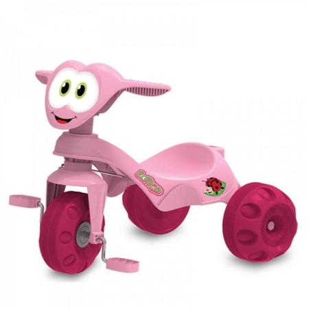 Triciclo Bandeirante Zootico Passeio e Pedal Joaninha - Rosa