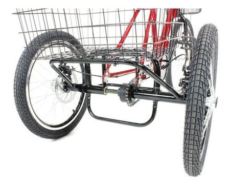 Triciclo Bicicleta 3 Rodas Pedal Twice Aro 26 Vermelho Freio a