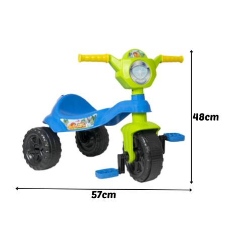 Imagem de Triciclo Com Pedal Colorido Para Crianças Menina Menino Velotrol Infantil Motoca Kendy Brinquedos