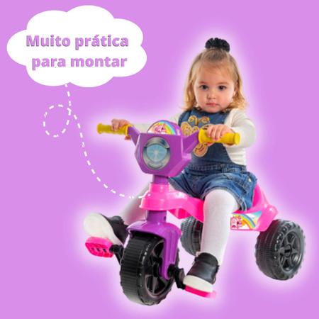 Triciclo Motoca Infantil Happy Pink Meninas Rosa - Xalingo em