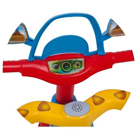 Imagem de Triciclo com pedal motoquinha infantil tico tico dino azul menino