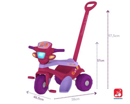 Triciclo Infantil Velotrol com Empurrador - Bandeirante - Velotrol e  Triciclo a Pedal - Magazine Luiza