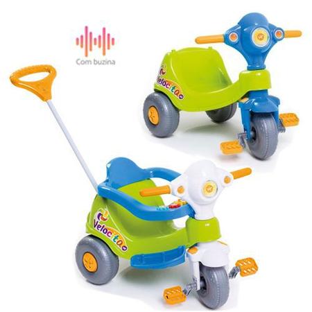 Triciclo Infantil 2 Em 1 Com Empurrador Pedal Passeio Motoca Cor