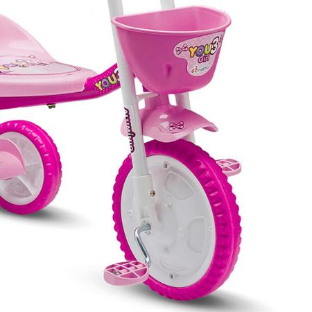 Triciclo Infantil Menina You Girl Rosa Aro 5 Nathor