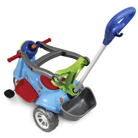 Triciclo Infantil Retrô Avespa Com Empurrador Colorido