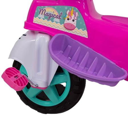 Triciclo Infantil C/ Pedal E Haste Direcionável Baby City Menina - Maral