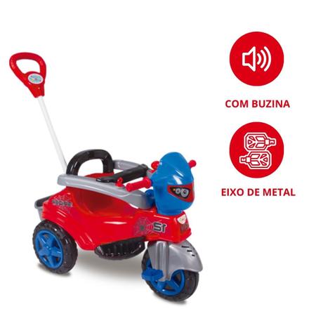 Triciclo Infantil Baby City Spider com Empurrador - Maral