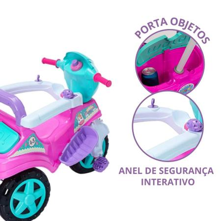 Triciclo Infantil com Pedal e Dupla Proteção Baby City Feminino Rosa e -  Isas Brinquedos e Bikes