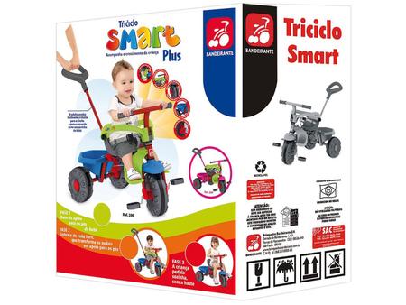 Imagem de Triciclo Infantil Bandeirante Smart Plus 
