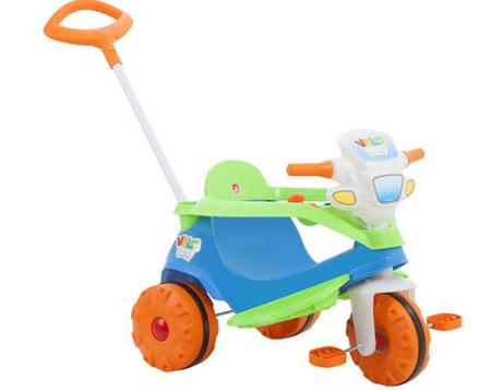 Triciclo Infantil Bandeirantes Velobaby Pedal Azul 206 no Shoptime