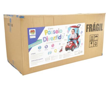 Triciclo Motoca Infantil Passeio c/ Empurrador Pedal Luz Som