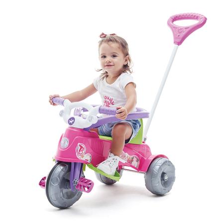 Triciclo Infantil com Empurrador Velotrol Calesita Motoca Infantil