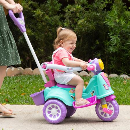 Triciclo Infantil Motoca Andador Empurrador Criança Maral