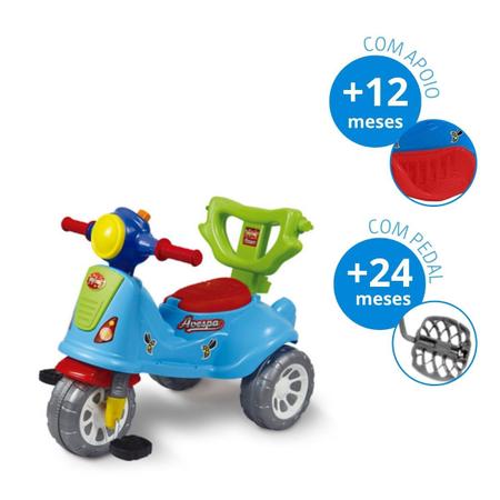 Brinquedo Triciclo Infantil Motoca Com Haste Removível