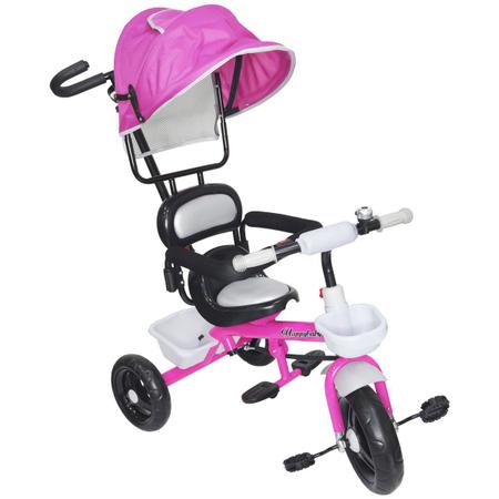 Triciclo Infantil com Haste Empurrador Pedal Motoca Velotrol 2 em