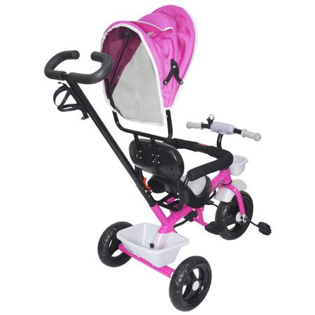 Triciclo Infantil com Haste Empurrador Pedal Motoca Velotrol 2 em