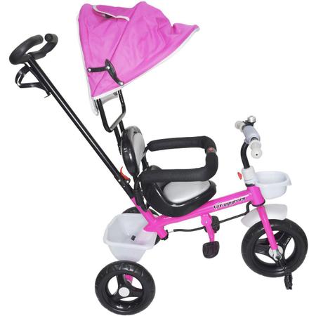 Triciclo Infantil com Haste Empurrador Pedal Motoca Velotrol 2 em