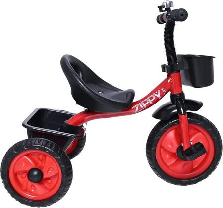 Triciclo Infantil Com Cestinha + Buzina - Rosa - 7628 - Zippy Toys