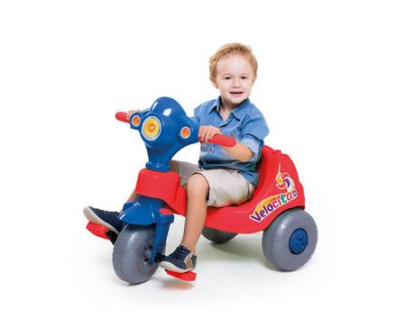 Triciclo Infantil C/ Empurrador E Protetor P/ 02-crianças Mo