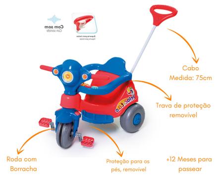 Triciclo Infantil Com Pedal E Empurrador Envio Imediato Nfe