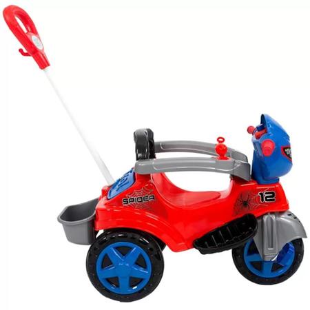 Imagem de Triciclo Infantil Com Empurrador Pedal e Passeio 2 em 1 Maral - Spider