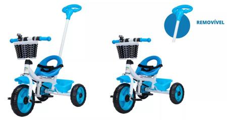 Triciclo Infantil com Empurrador Pedal 2 em 1 Passeio Criança Flex