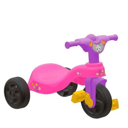 Triciclo Motoca Infantil Com Empurrador Removível - Rosa