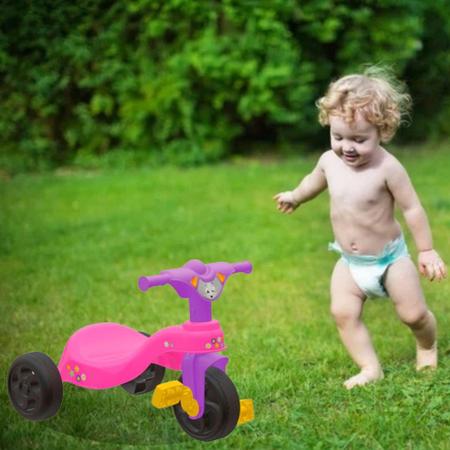 Triciclo Infantil Com Empurrador Velotrol Motoca Criança Beb