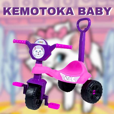 Motoca Infantil Com Haste De Empurrar Triciclo Menina Pedal Velocípede  Menino Velotrol Brinquedo Kendy - Velotrol e Triciclo a Pedal - Magazine  Luiza