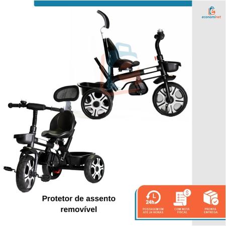 Triciclo Motoca Infantil Passeio com Empurrador Pedal Capota - Sua compra  rápida e segura 24 horas na internet !