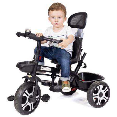 Triciclo Infantil Com Haste Empurrador Até 25 kg Rodas Passeio Capota Chuva  Sol Giratório 2 em 1 Passeio e Pedal Ajustável Multifuncional - Baby Style  - Velotrol e Triciclo a Pedal - Magazine Luiza