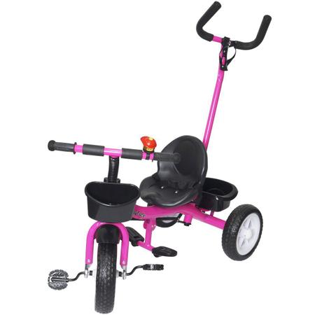 Triciclo Infantil com Haste Empurrador Pedal Motoca Velotrol 2 em