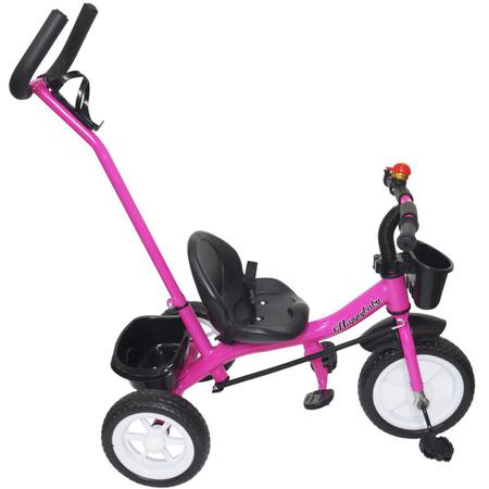 Triciclo Infantil com Haste Empurrador Pedal Motoca Velotrol 2 em