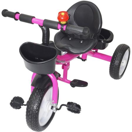 Triciclo Infantil com Haste Empurrador Pedal Motoca Velotrol 2 em