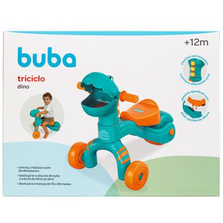 Imagem de Triciclo Infantil Dinossauro Andador Som Luz Led Buba