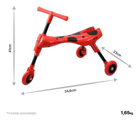 Imagem de Triciclo Infantil Dobrável Leve Portátil 12M+ Até 20Kg Sem Pedal