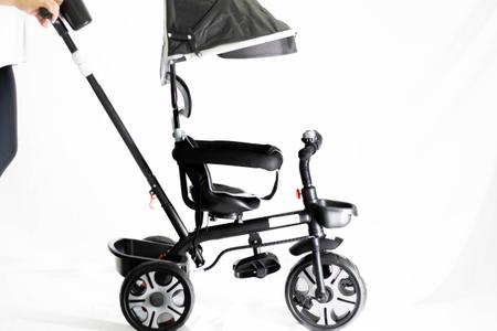 Triciclo Infantil com Empurrador e Capota Removível 2 em 1 Zupa Preto Baby  Style Baby Style Bebê Tropical Multiloja