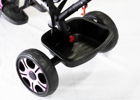 Imagem de Triciclo Infantil Empurrador Com Capota 2 em 1 Zupa Rosa Baby Style