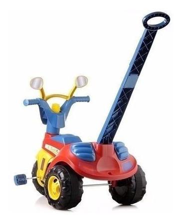 Triciclo Infantil Empurrador Menino Policial C/ Som Cotiplas Imagem de Triciclo Infantil Empurrador Menino Policial C/ Som Cotiplas