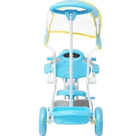 Triciclo Infantil Com Pedal e Cobertura Motoca Empurrador