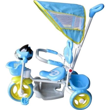 Triciclo Infantil Com Pedal e Cobertura Motoca Empurrador