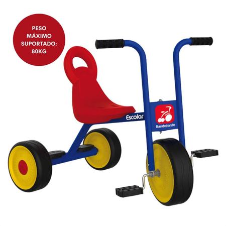 Triciclo Escolar 3 Roda Velotrol Pega Carona Motoca Infantil