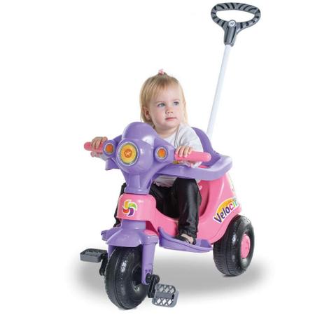 Imagem de Triciclo Infantil Girl Velocita Lilás Passeio Pedal Calesita